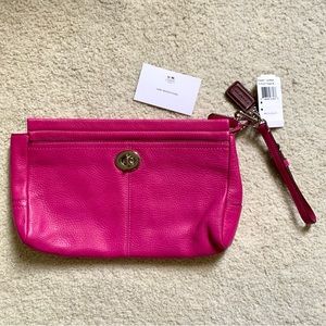 NWT/ Coach Clutch Bag, Bright Magenta, bright pink
